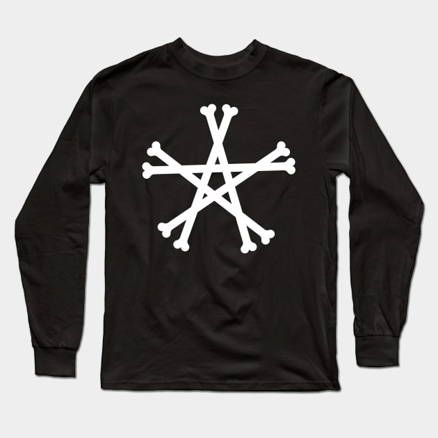 Bones Pentagram Long Sleeve T-Shirt by Klau